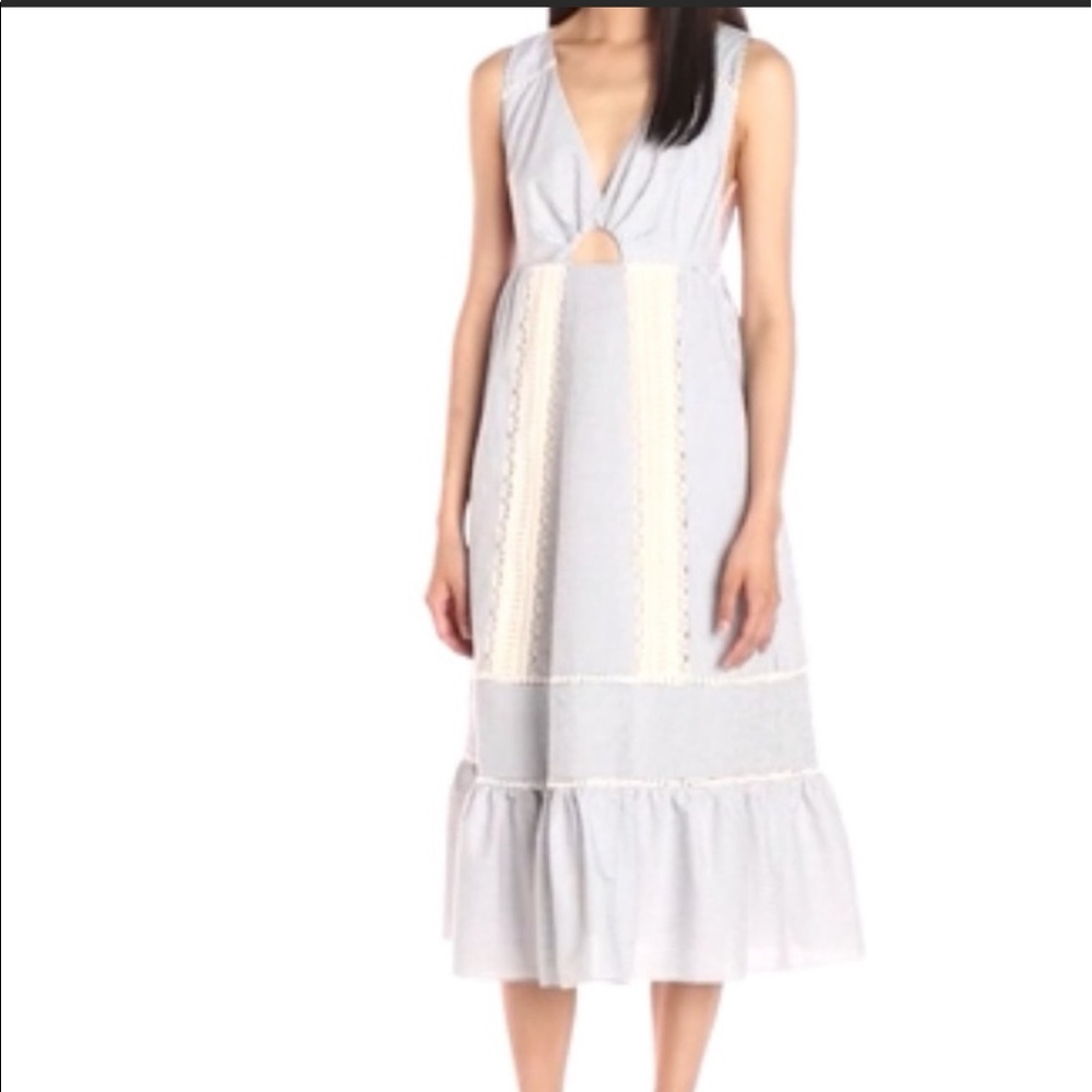 Thakoon Cotton Crochet Inset Dress - Picture 4 of 8